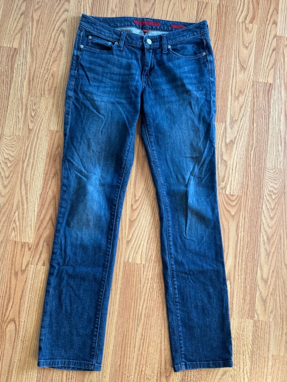 Banana Republic Straight Leg Low Rise Dark Jeans